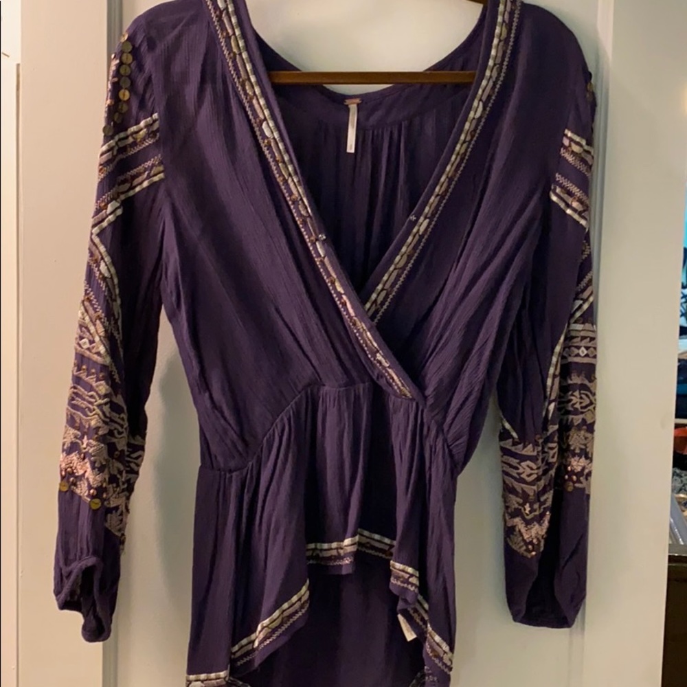 Free People Embellished Blouse